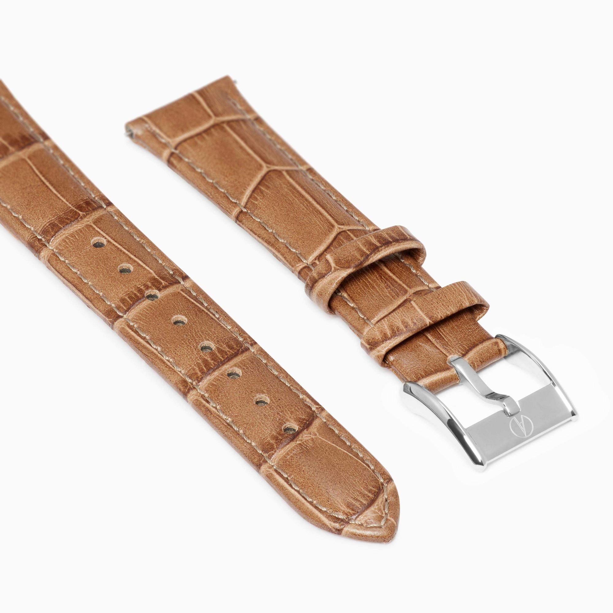 Accurist Rectangle Ladies Light Brown Leather 19mm Strap